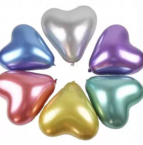 Metal Heart-Shaped Latex Ball